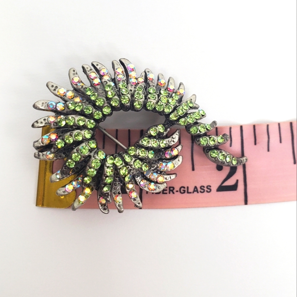 Spiral Rhinestone Brooch - Picture 5 of 8